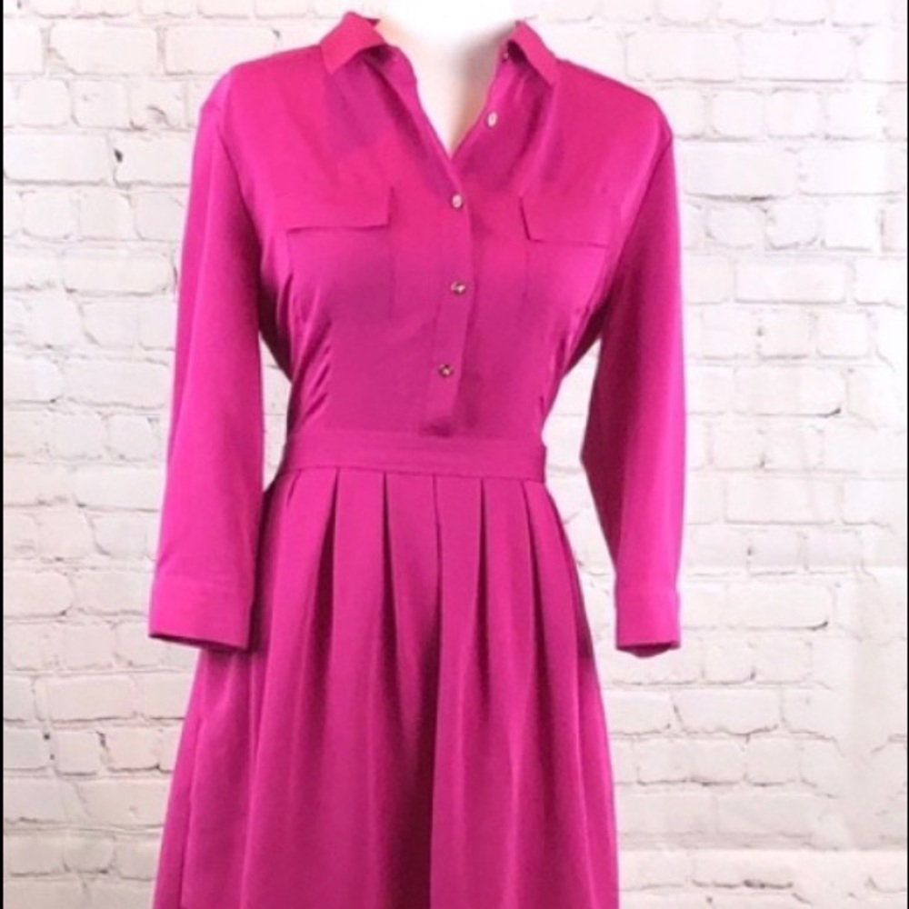 COPY - Pink A-Line Button Dress